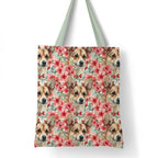 Floral Corgi Fabric