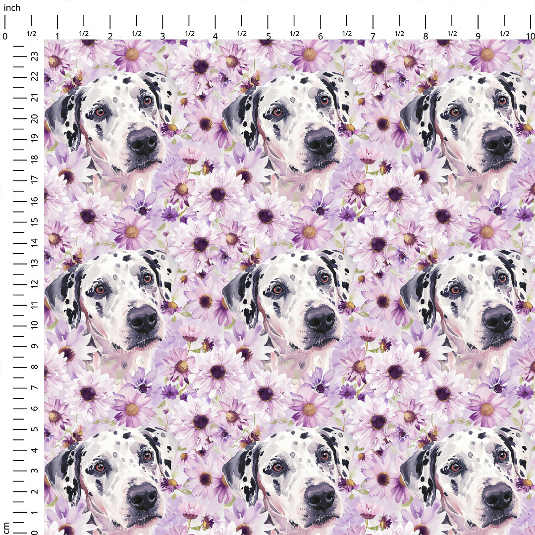 Floral Dalmatian Lilac Fabric