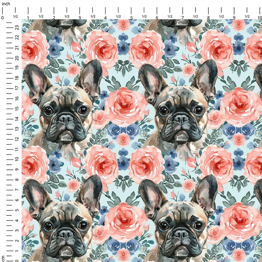 Floral Frenchie Fabric