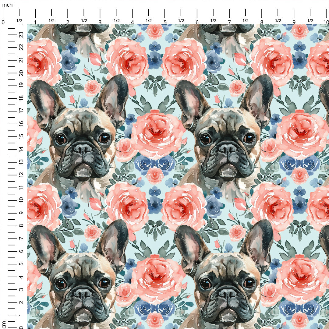 Floral Frenchie Fabric