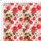 Floral Yorkie Fabric