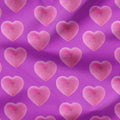 Fluffy Heart on Lilac Fabric
