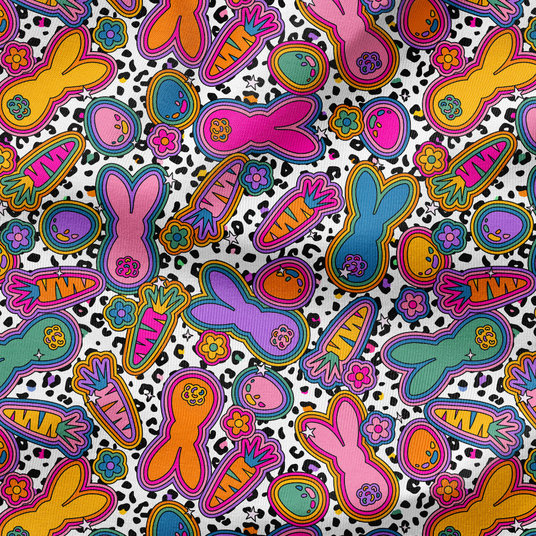 Funky Easter Bunnies Fabric