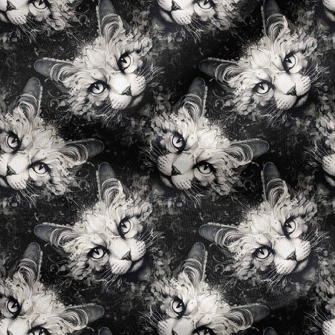 Inky Cats Fabric