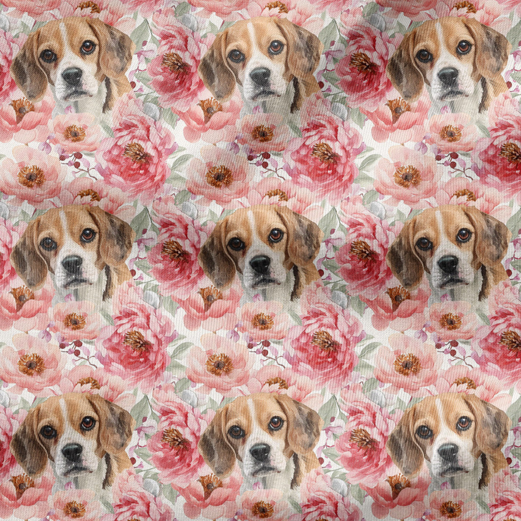 Peony Beagle Fabric