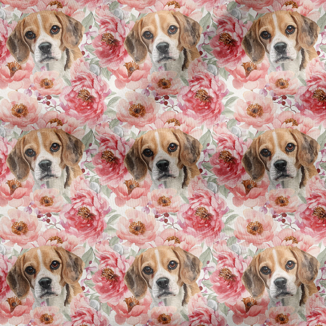 Peony Beagle Fabric