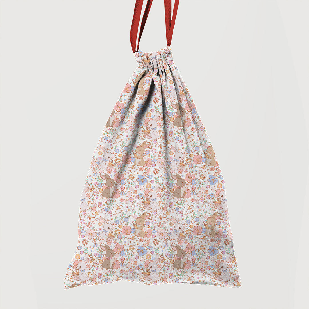 Vintage Floral Bunnies Fabric