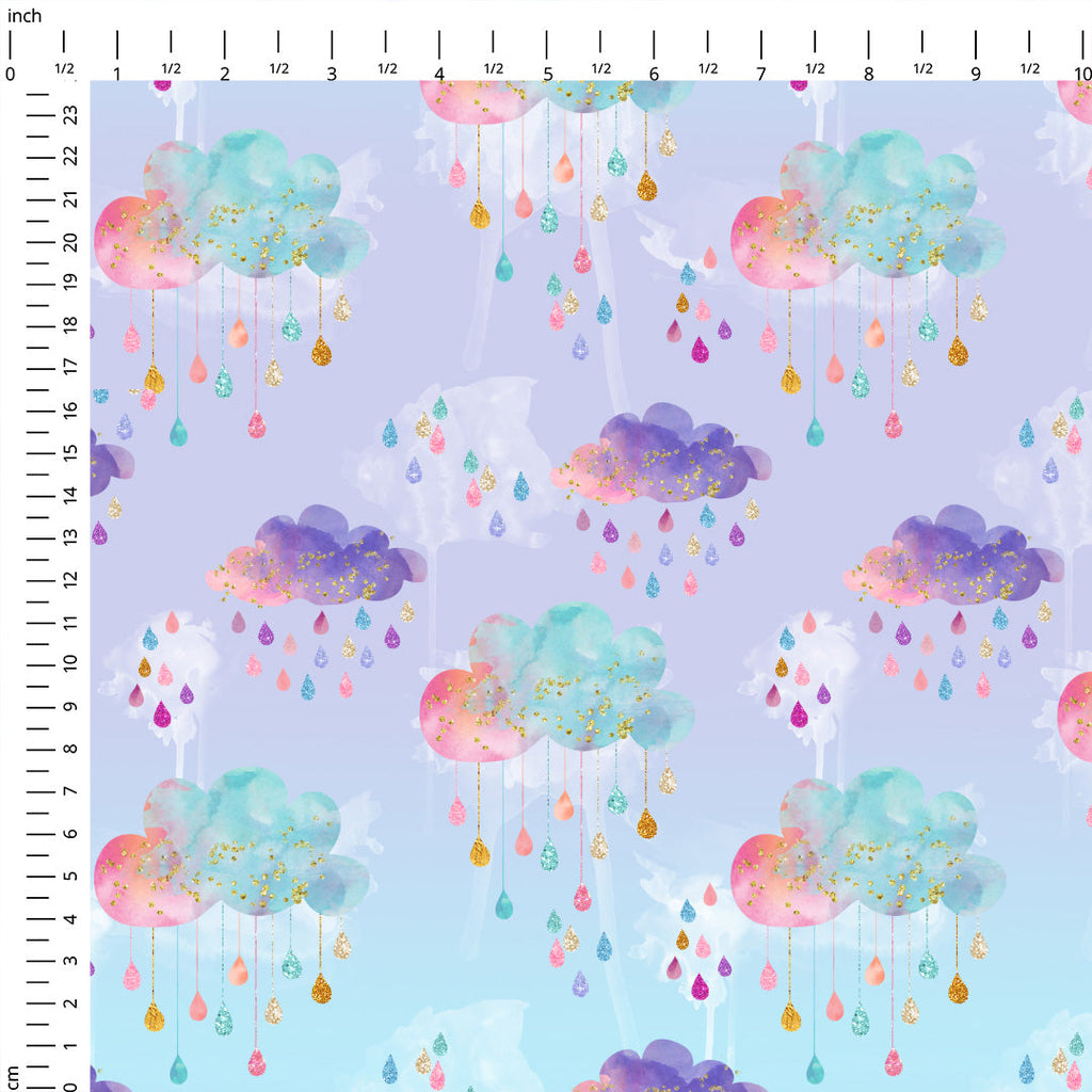 Unicorn Magic Clouds Fabric