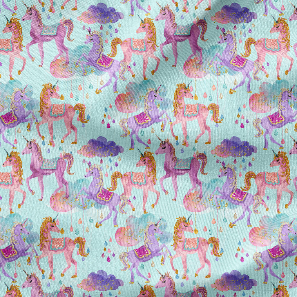 Unicorn Magic Mint Fabric