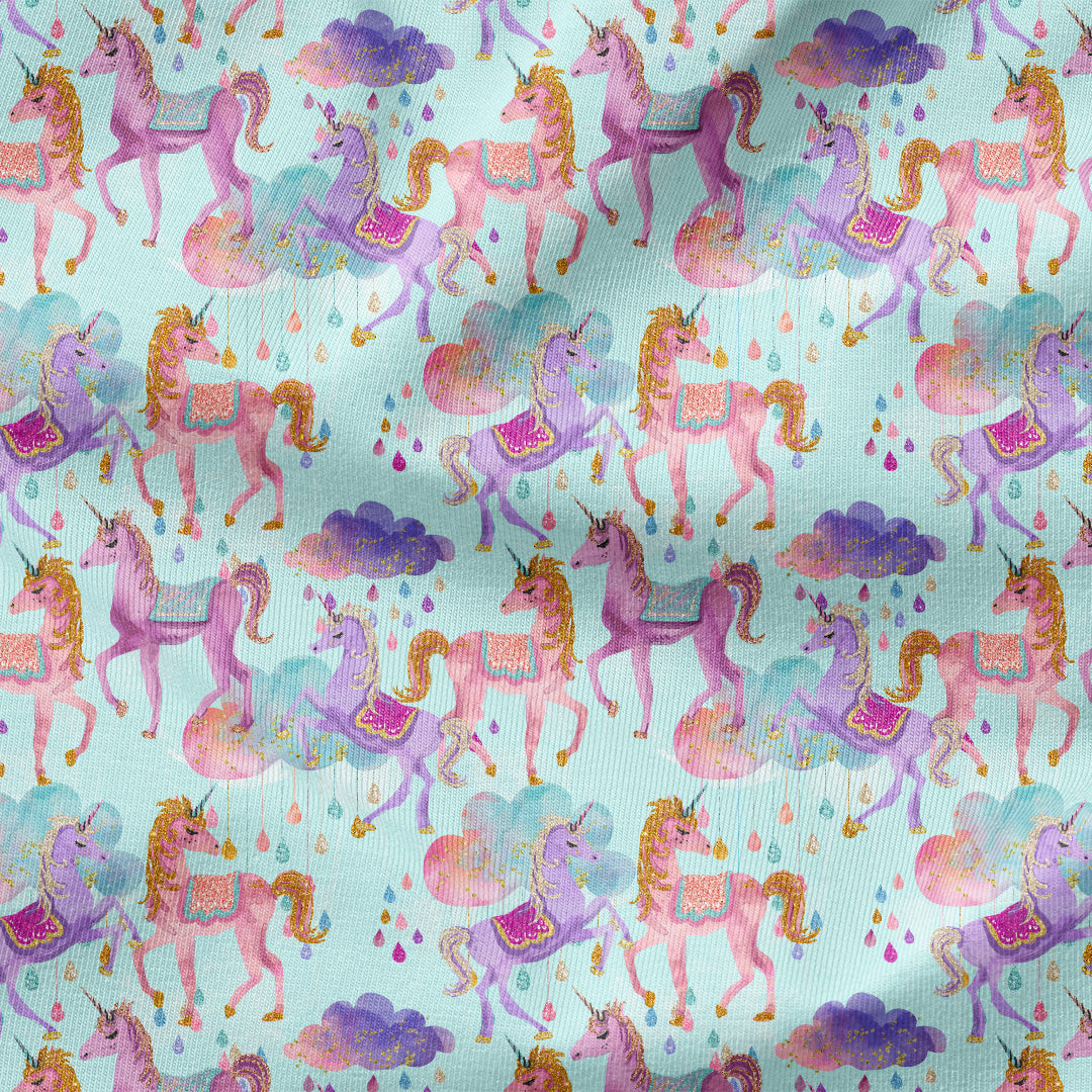 Unicorn Magic Mint Fabric