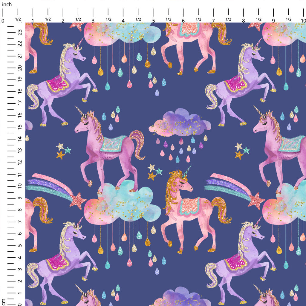 Unicorn Magic Navy Fabric