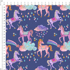 Unicorn Magic Navy Fabric
