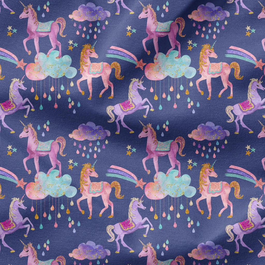 Unicorn Magic Navy Fabric