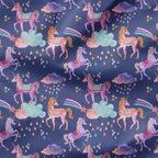Unicorn Magic Navy Fabric