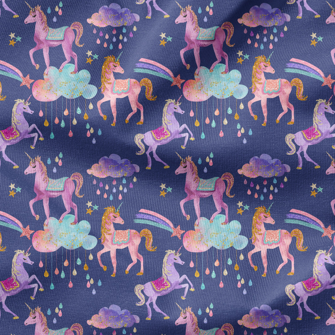 Unicorn Magic Navy Fabric