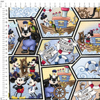 Steamboat Willie Comic Book Fabric