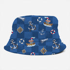 Steamboat Willie Dark Blue Checks Fabric