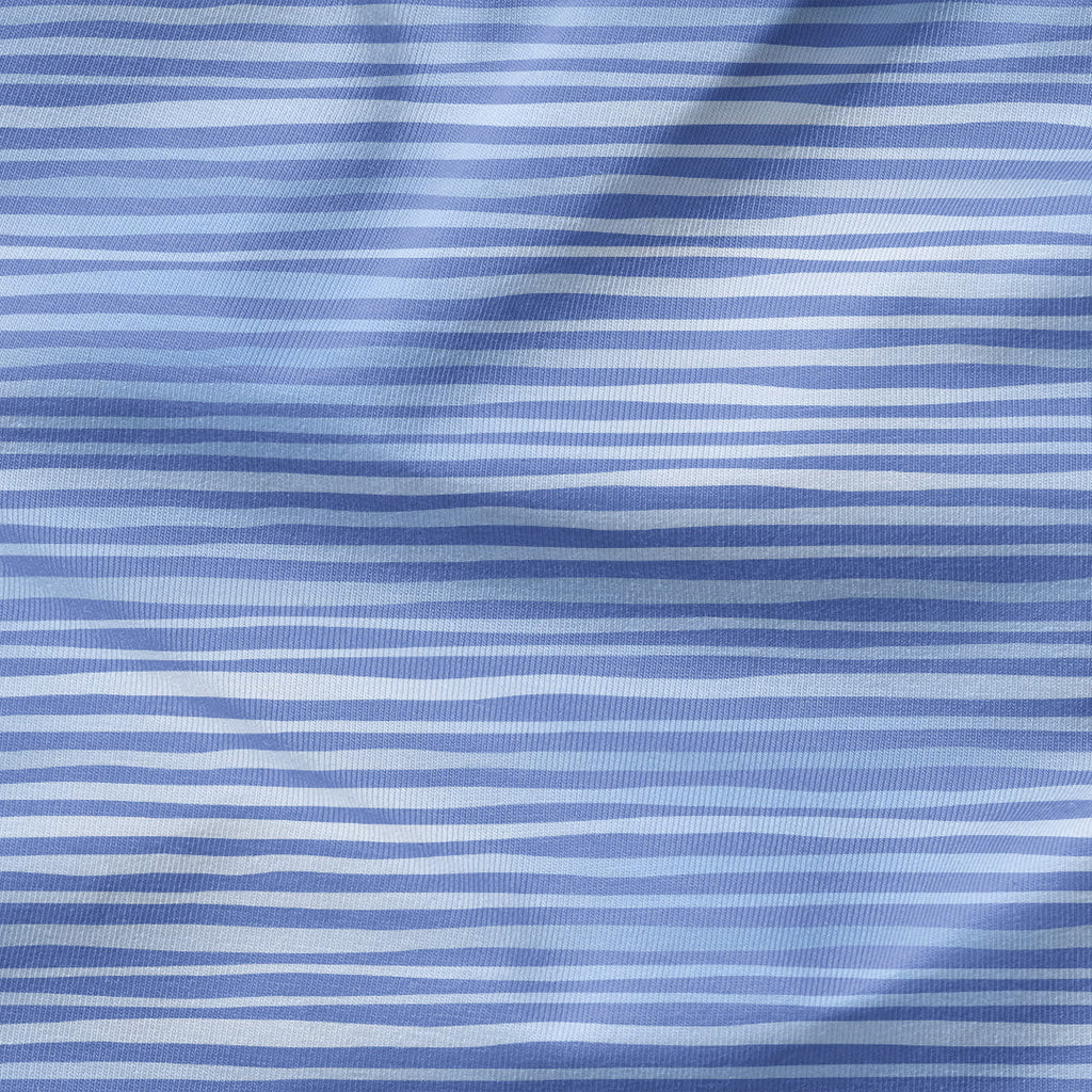 Steamboat Willie Plain Blue Stripes Fabric