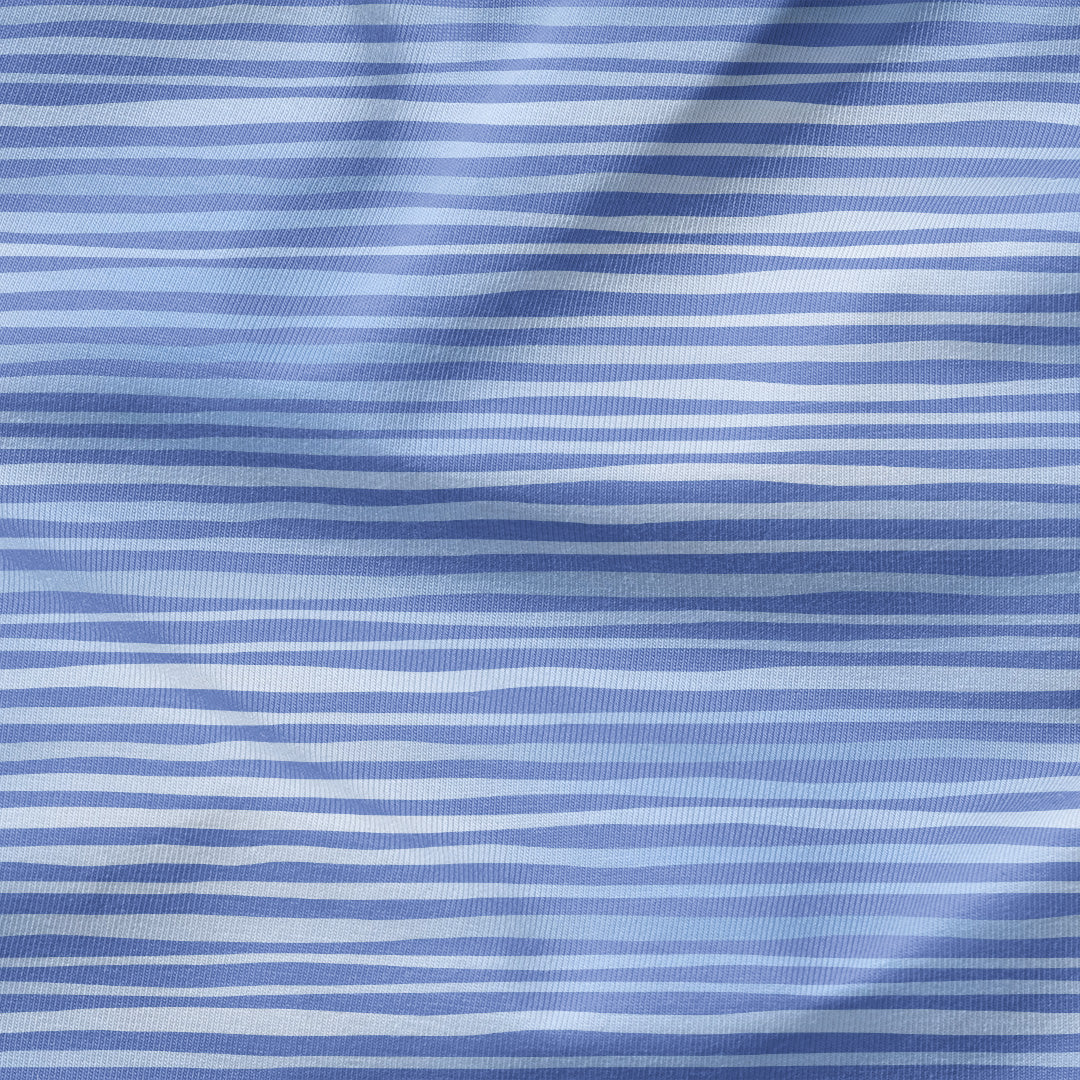Steamboat Willie Plain Blue Stripes Fabric