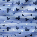 Steamboat Willie Cartoon Blue Stripes Fabric
