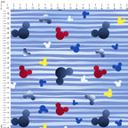 Steamboat Willie Colourful Cartoon Stripes Fabric