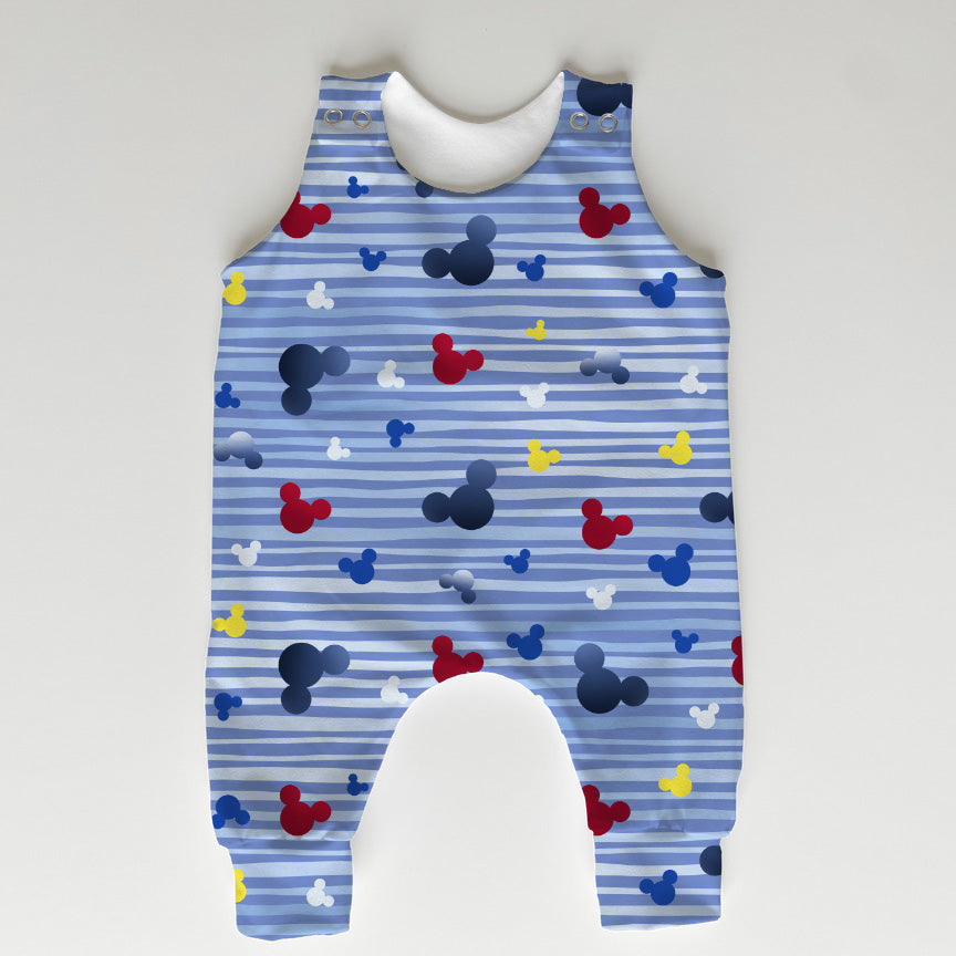 Steamboat Willie Colourful Cartoon Stripes Fabric