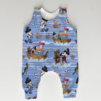 Steamboat Willie Captain and Friends Stripes Fabric