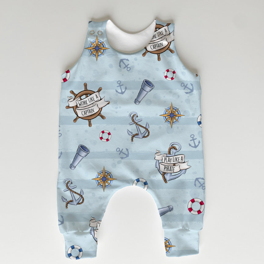 Steamboat Willie Light Blue Stripes Fabric