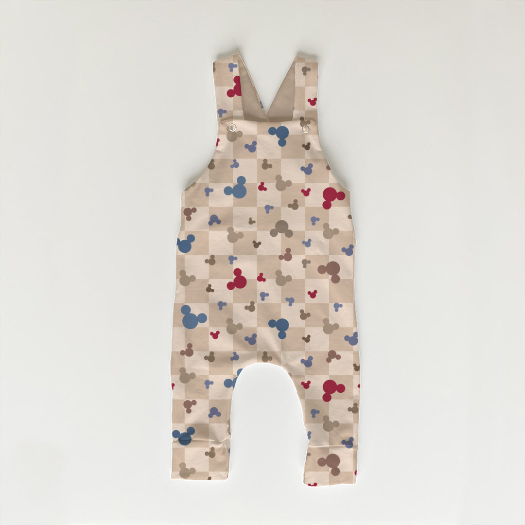 Steamboat Willie Beige Checks Fabric