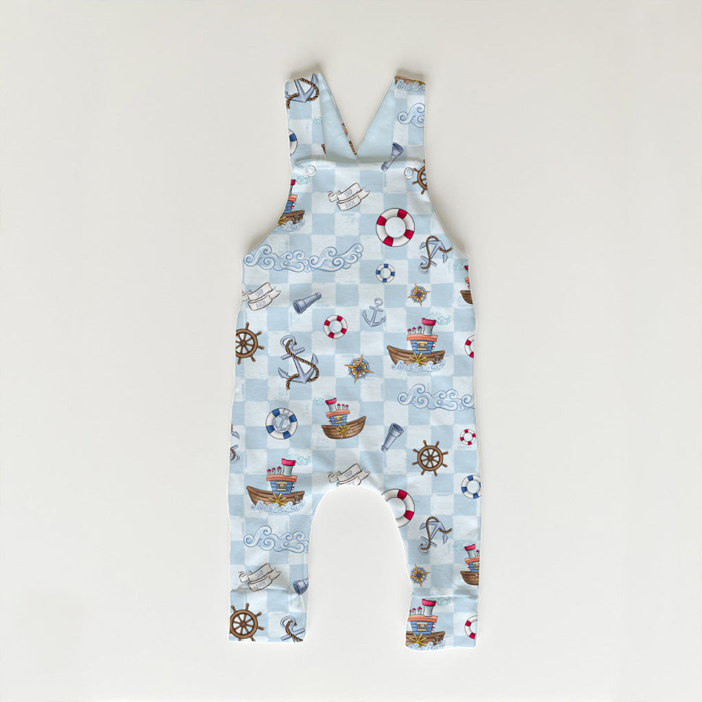 Steamboat Willie Light Blue Checks Fabric
