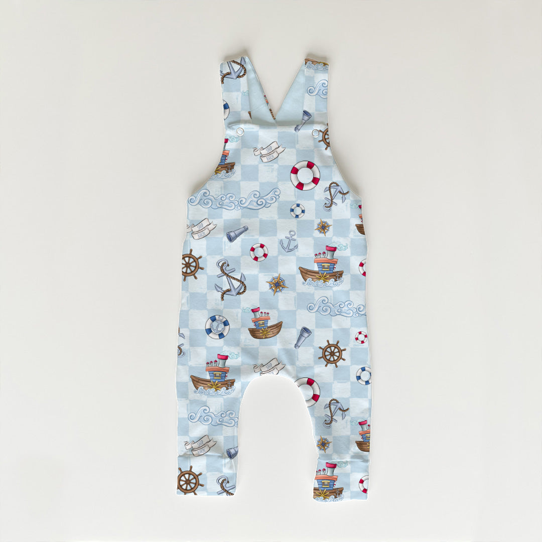 Steamboat Willie Light Blue Checks Fabric
