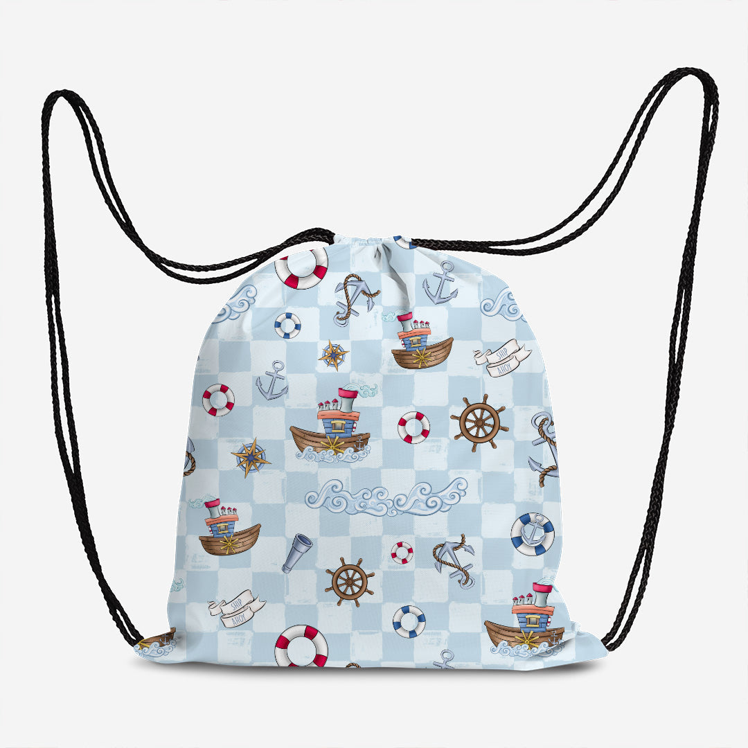 Steamboat Willie Light Blue Checks Fabric