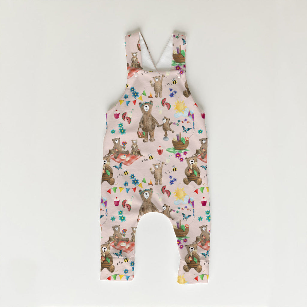 Bear Picnic Pink Fabric