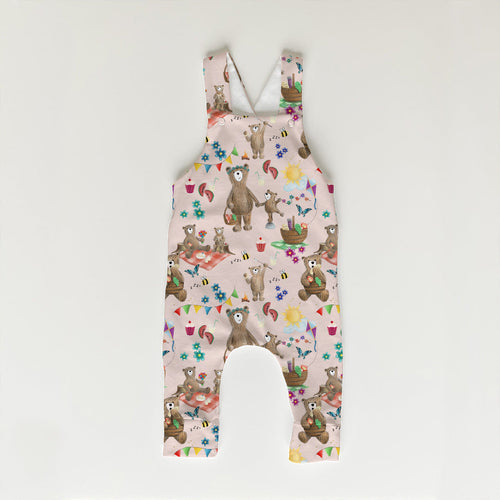 Bear Picnic Pink Fabric