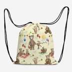 Bear Picnic Yellow Fabric