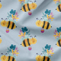 Busy Bee Blue Fabric