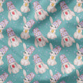 Easter Bunny Teal Fabric