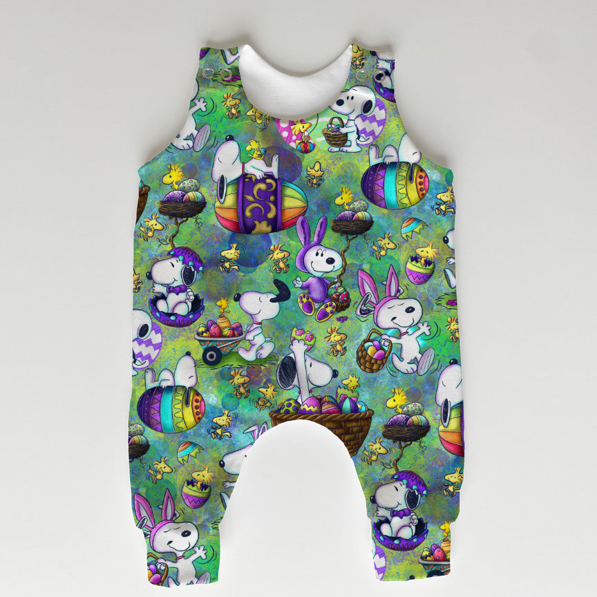 Eggcelent Easter Fun Green Fabric