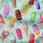 Ice Cream Stripes Fabric