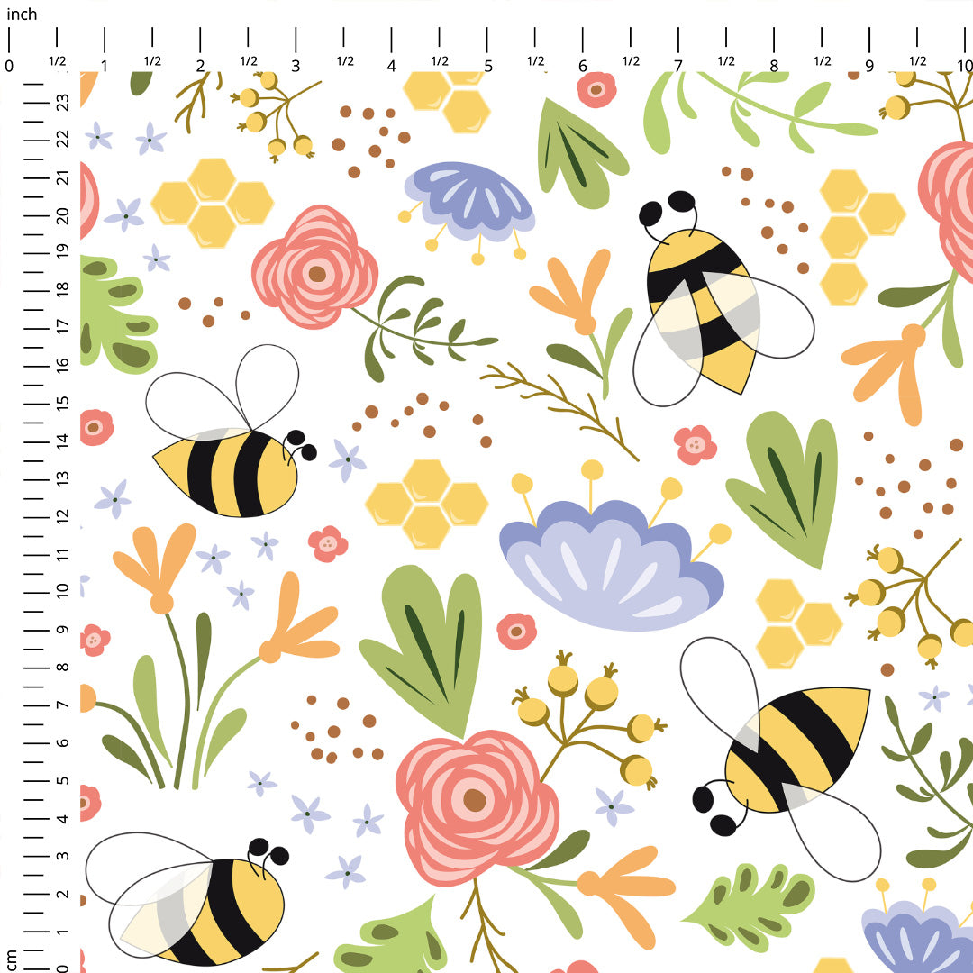 Spring Bees Fabric