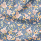 Spring Blooms Blue Fabric