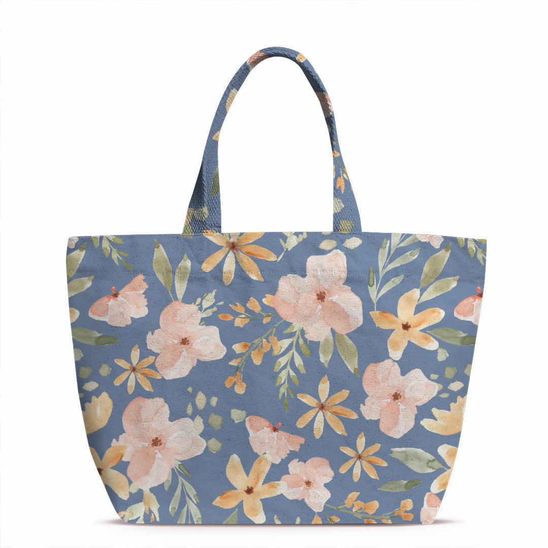 Spring Blooms Blue Fabric