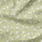 Ditsy Flowers Green Fabric