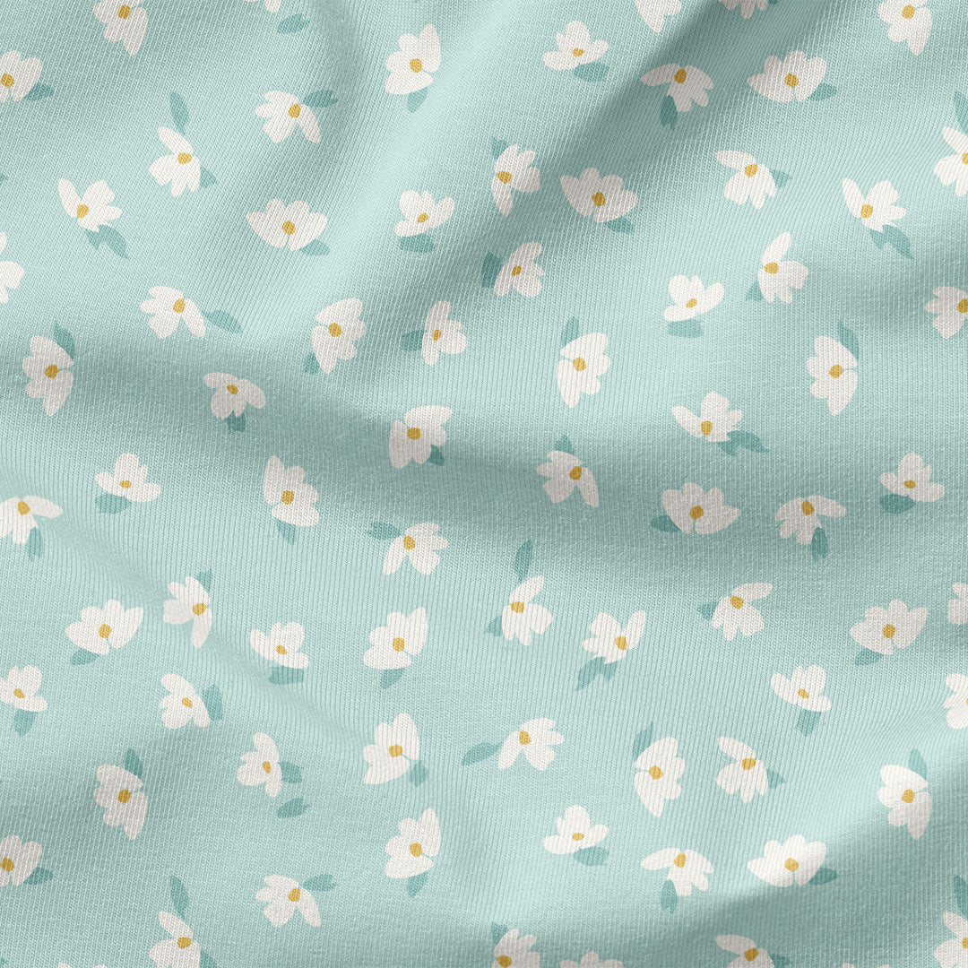 Ditsy Flowers Mint Fabric