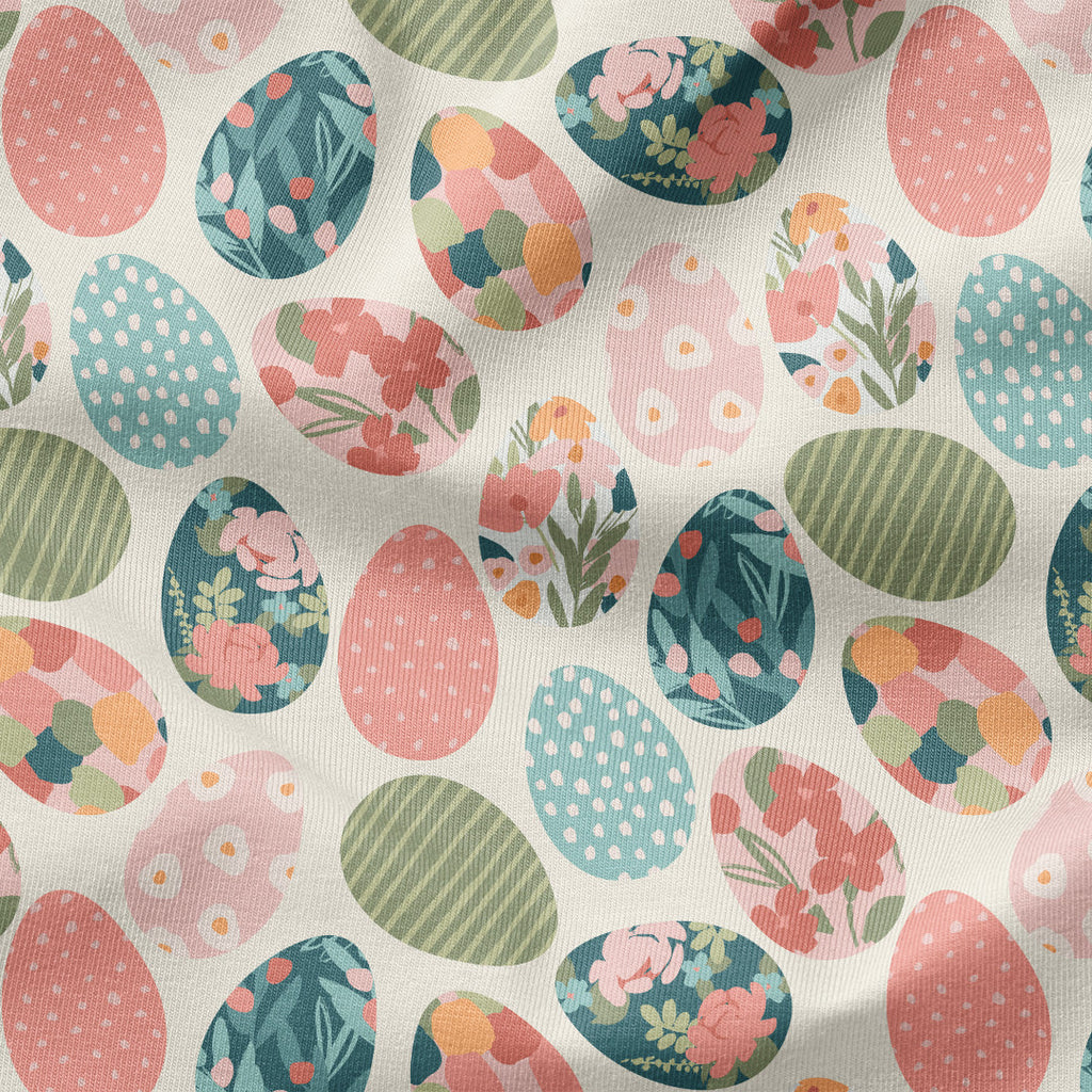 Easter Eggs Cream Fabric