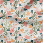 Easter Flowers Cream Fabric