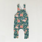 Easter Flowers Green Fabric