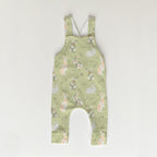 Floral Bunnies Green Fabric