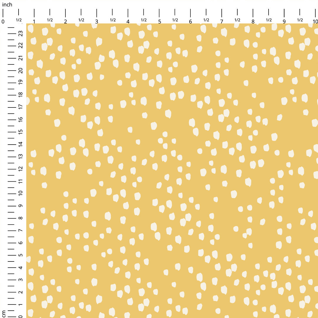 Spots On Mustard Fabric