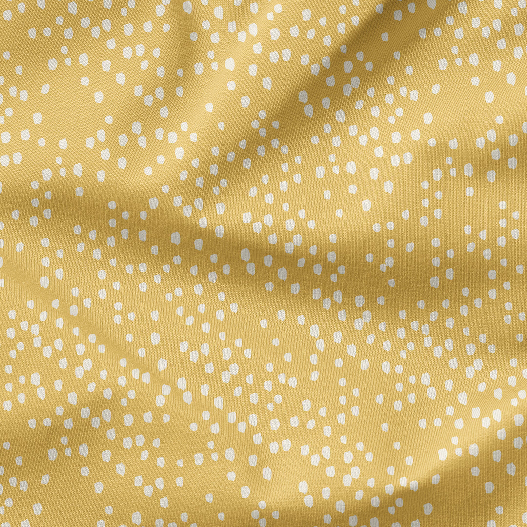 Spots On Mustard Fabric